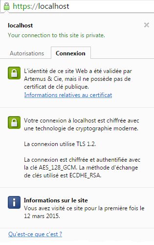 Connexion https sécurisée