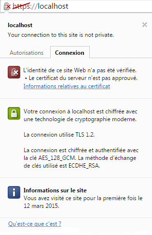 Connexiion Https Non Sécurisée