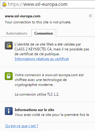 Connexion https sans clef publique